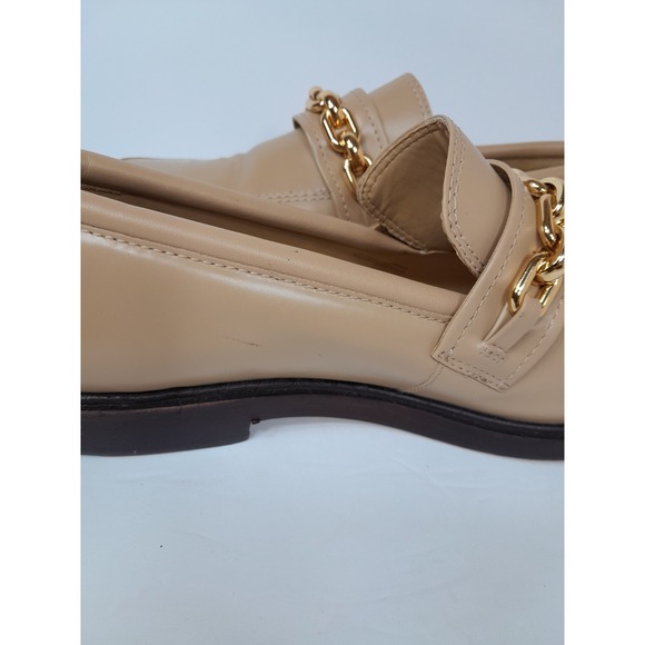 Schutz Dannie Tan Leather Flat Chain Link Loafer Womens Sz 10 B - Picture 10 of 16